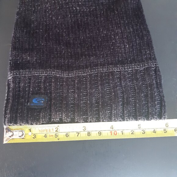 Point Zero SZ L Black Chenille Men's Quarter Zip Sweater - Picture 14 of 15